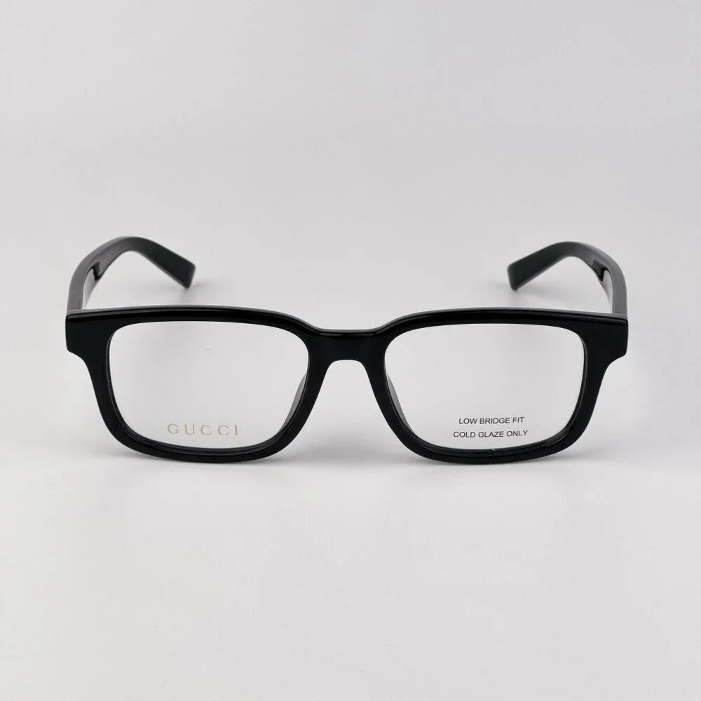 Gucci GG2107OL 001 Unisex Eyeglasses – Black Rectangle